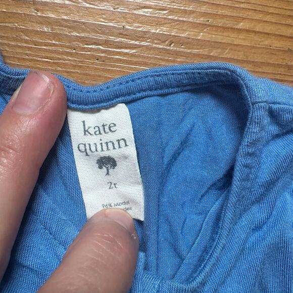 Kate Quinn modal blue short sleeve button up bodysuit SIZE 2T - Picture 3 of 4